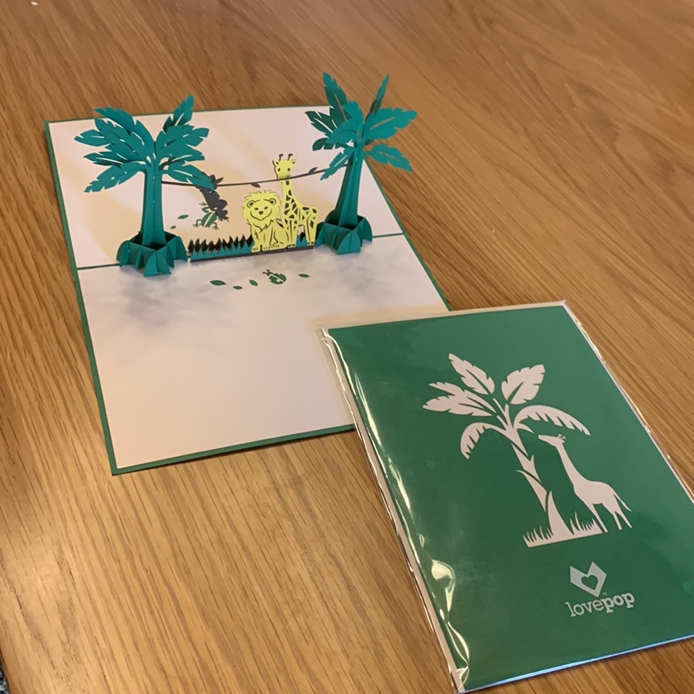 Lovepop Jungle Animals Pop Up Greeting Card - Classic Version - Picture 2 of 5